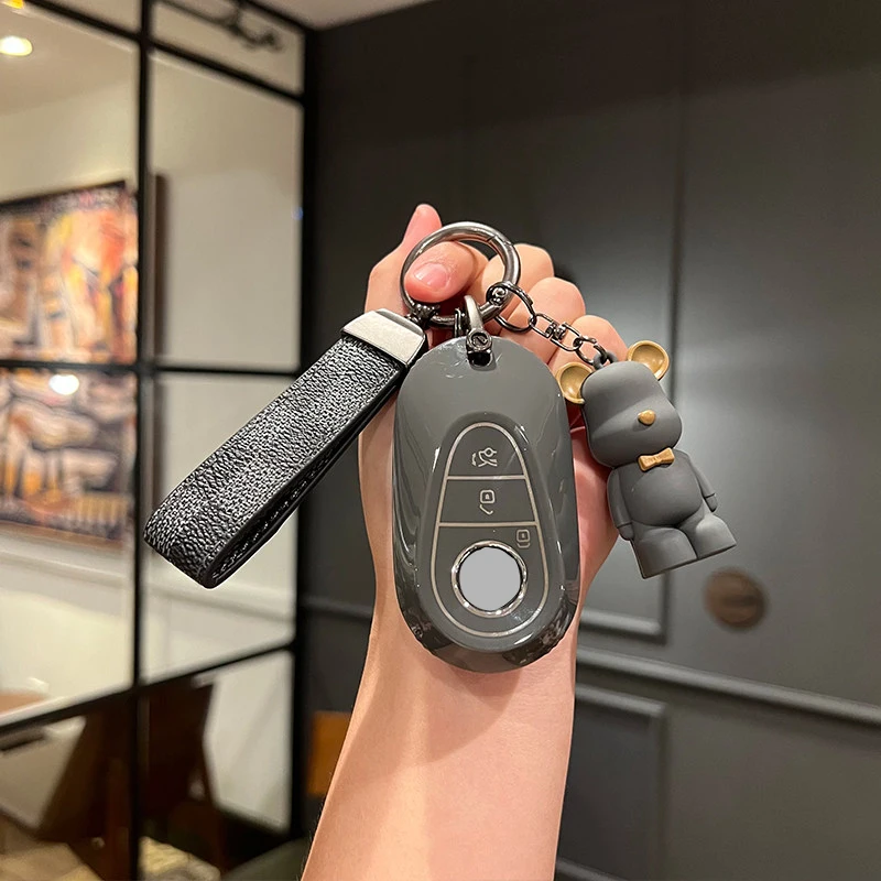 Factory Wholesale Fashion  Quality Full Sealed Protection Car Key Holder Soft TPU Car Key Cover Case For B e n z