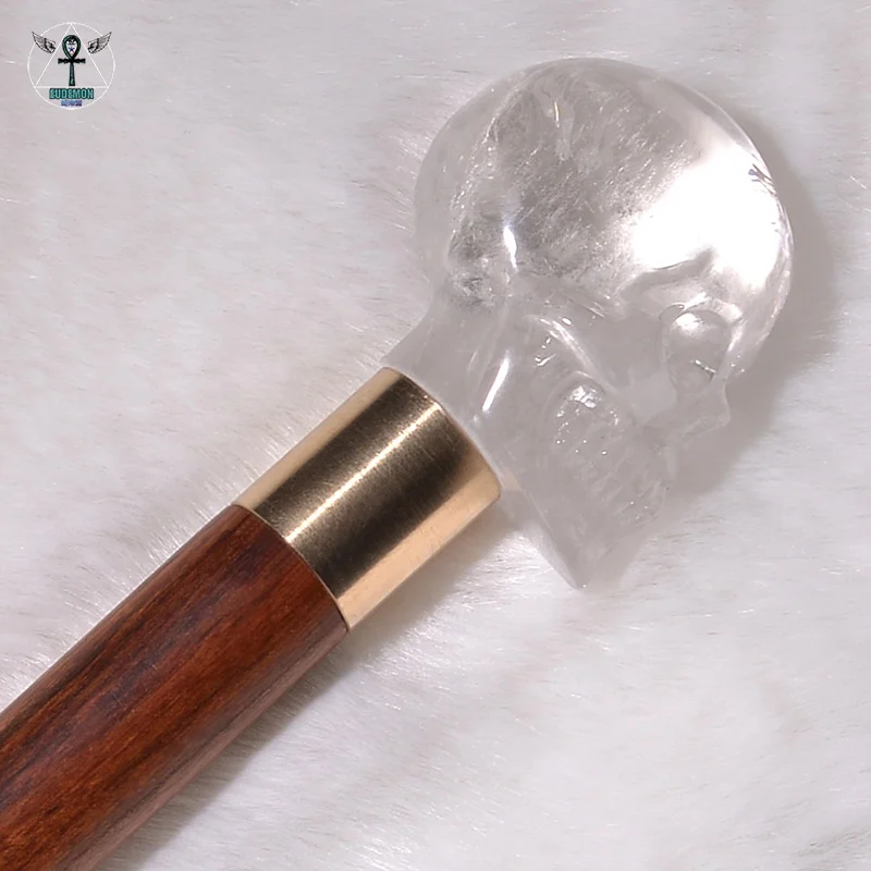 Natural rose quartz crystal design Skull Handle Umbrella Pure handmade umbrella Second Kill Alexander Mcqueen