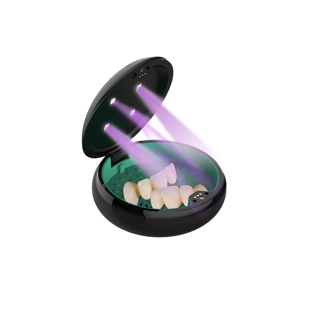 Newest Wholesale Transparent Dental Membrane Crown Retainer Case Plastic Denture Box