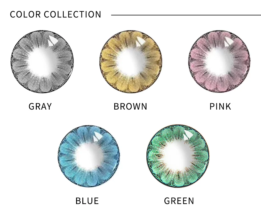 
Maxiy Girl 2pcs/pair Big Plum Series Soft Color Contact Lens Yearly Use Color Contact Lenses for eyes 