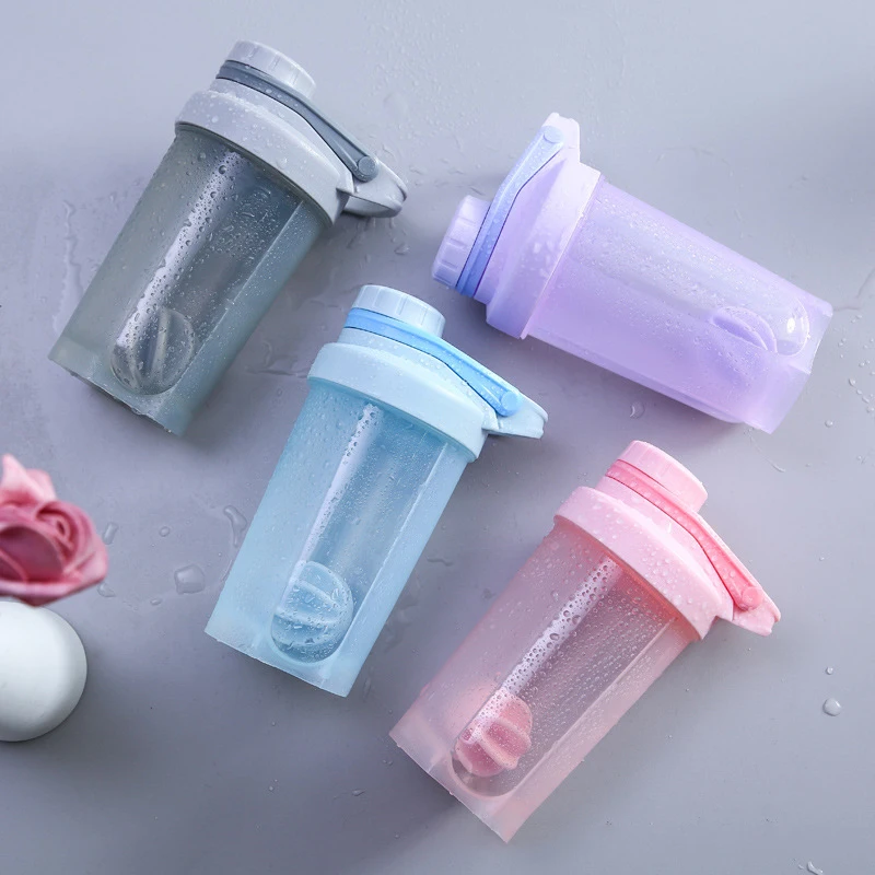 Custom 500ml Unisex Multi Colors Pink Plastic Protein Shakers Bottle With
