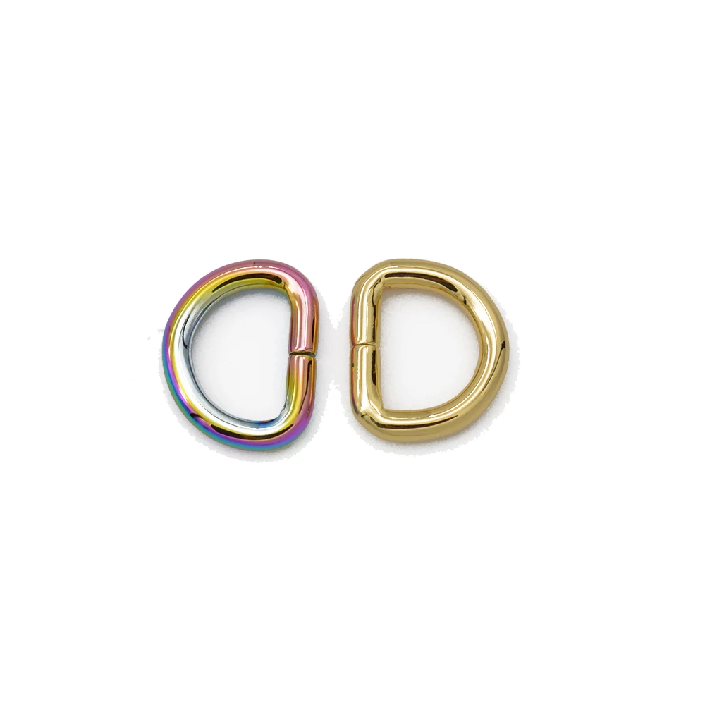 Wholesale Cheapest Price custom Rainbow metal D Ring for Handbags