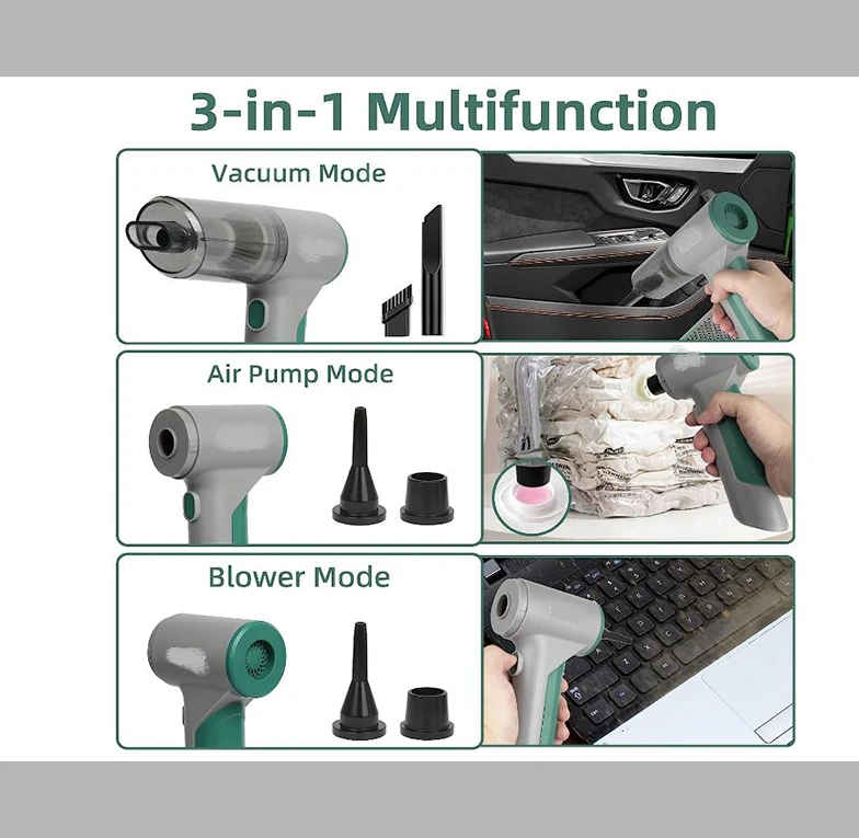 13000Pa Cordless Rechargeable Home and Car Mini Vacuum Cleaner Handheld brushless motor  Vacuum Cleaner air duster