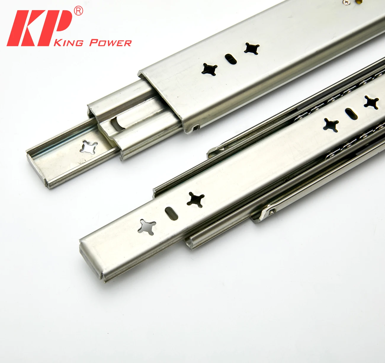 53 mm Telescopic Channel Machinery Heavy Duty Ball Bearing Drawer Slide Rail Sliding Door Rail Drawer Slide