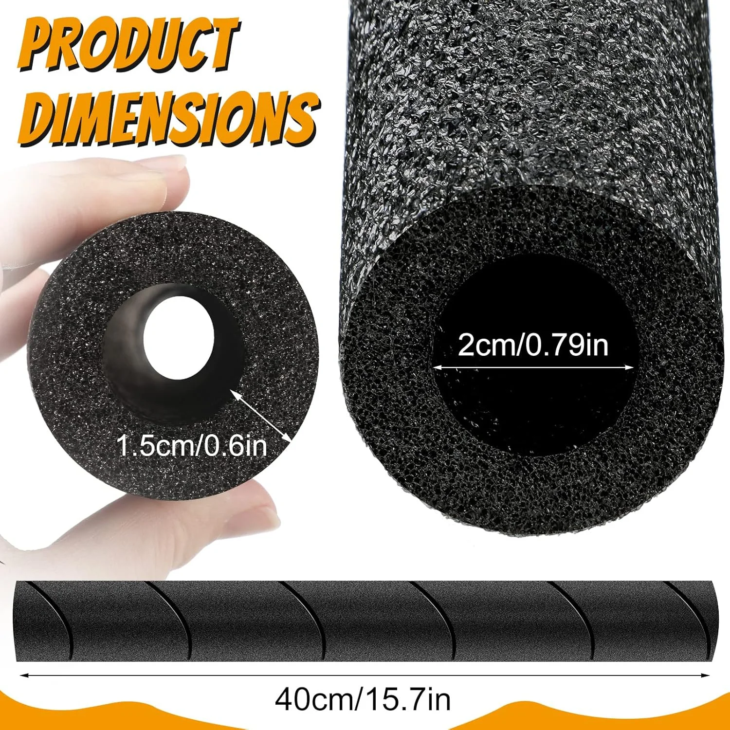 Customized Black Pipe Insulation Foam Tube for Beach Swimming Pool Cargo Padding Ice Rink Bumper