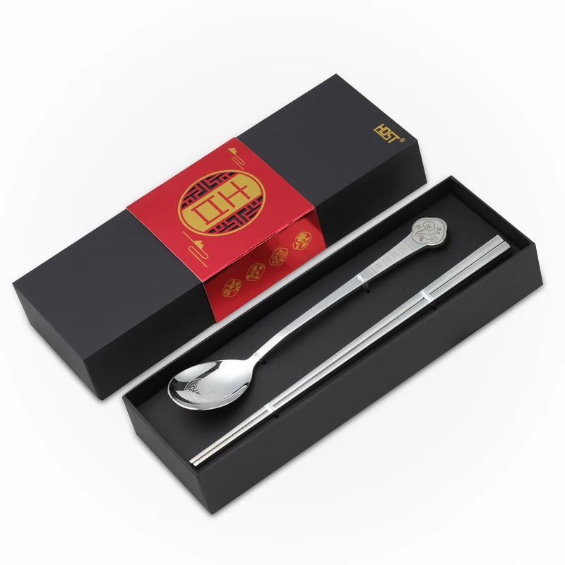 
Stainless Steel Chopsticks and spoon Set, Reusable Metal Stainless Steel Korean Chopsticks and spoons 