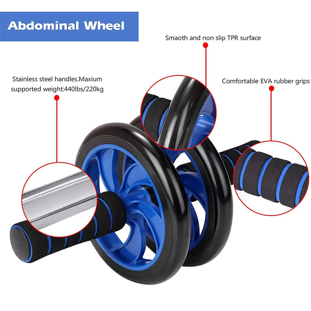 
Home Exercise Equipment Fitness Accessories 4 In 1 Ab Wheel Roller Set 