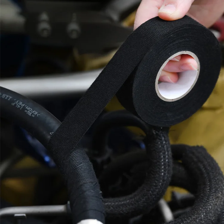 Hot Sale Auto Car Interior Cable Wire Bonding Fixing Self-adhesive Wire Harness Tape Flannel Fabric Wiring Harness Tape