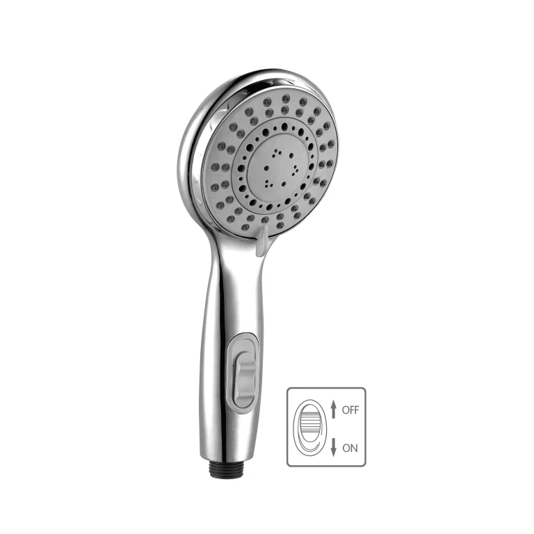 5F1618F 5 function ABS Plastic instant shower head with onoff swith shut off hand shower for bathroom