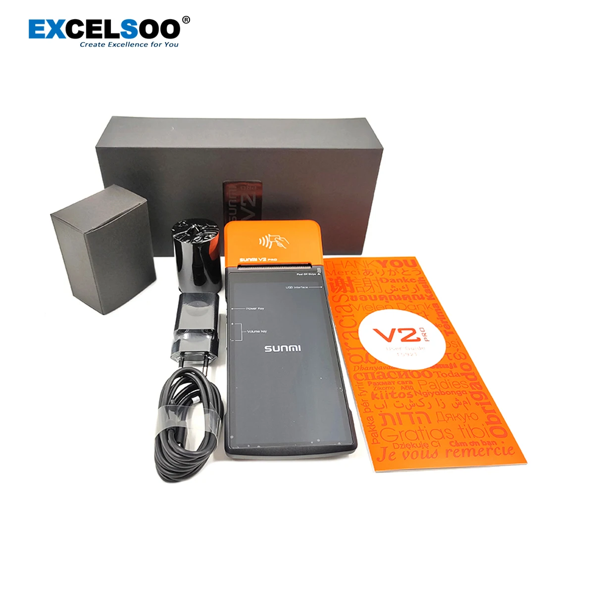 Portable Handheld Pos parking receipt printer, billing payment machine for parking management