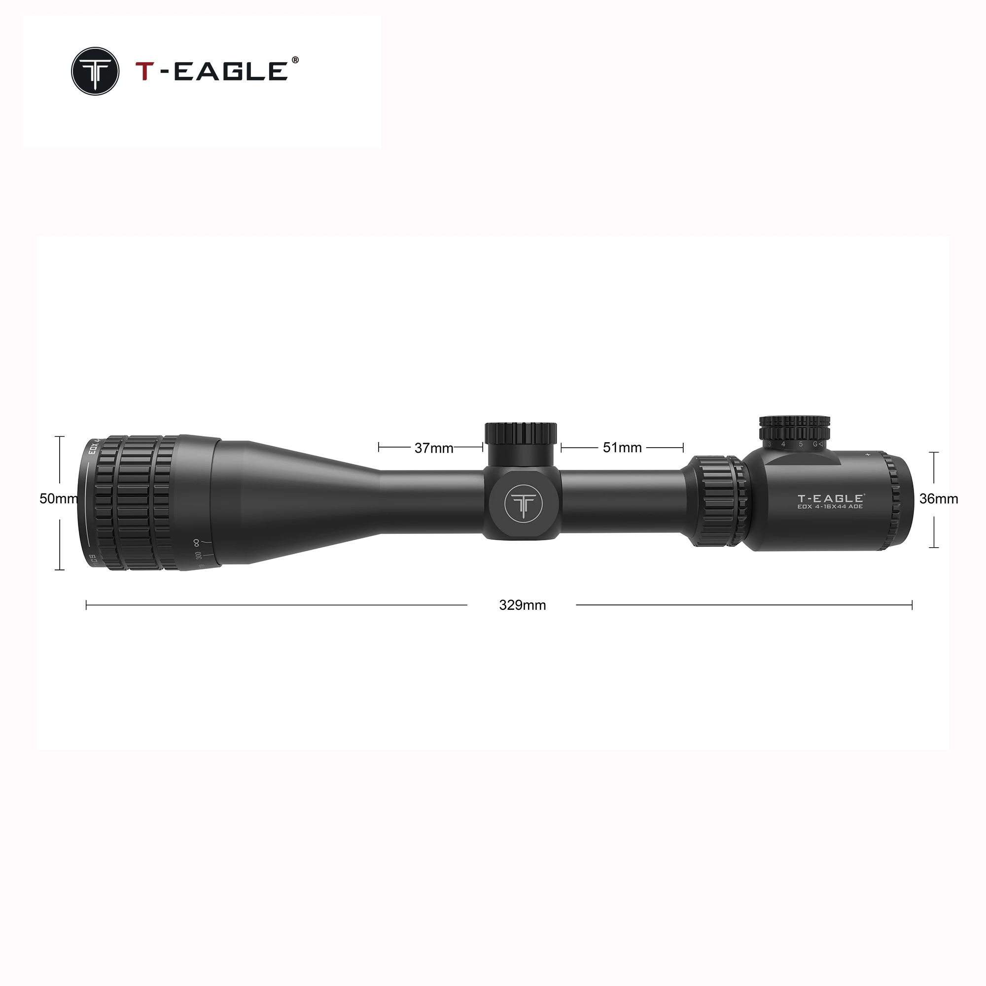 TEAGLE EOX 4-16X44 AOE Illumination Scopes & Accessories Fully Multicoated Glass Sight Slim Profile Wide Angle Optics