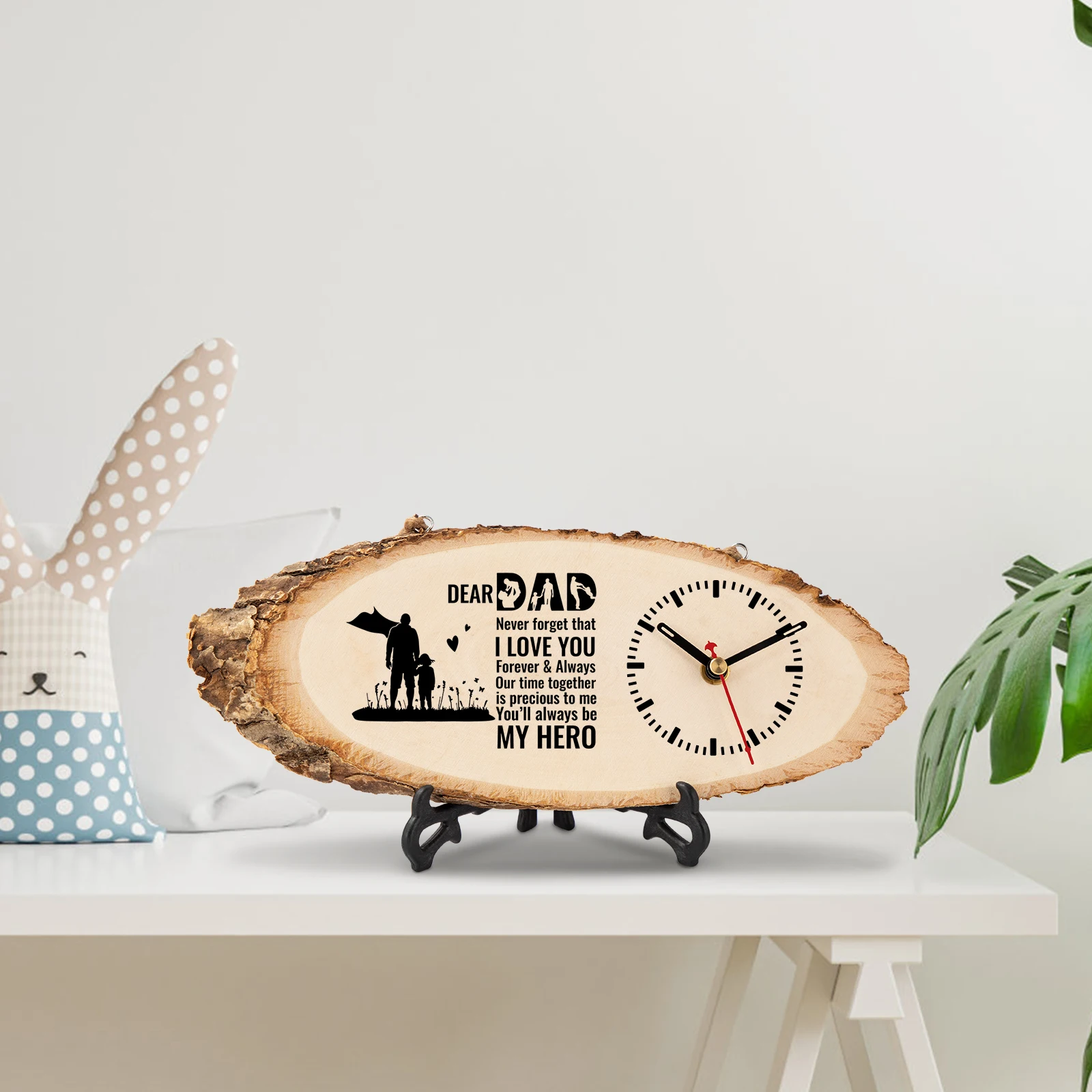 Fathers day gifts Birthday gift DIY Wooden Crafts Wood Wall Clocks modern minimalist wall clock for Wall Decoration