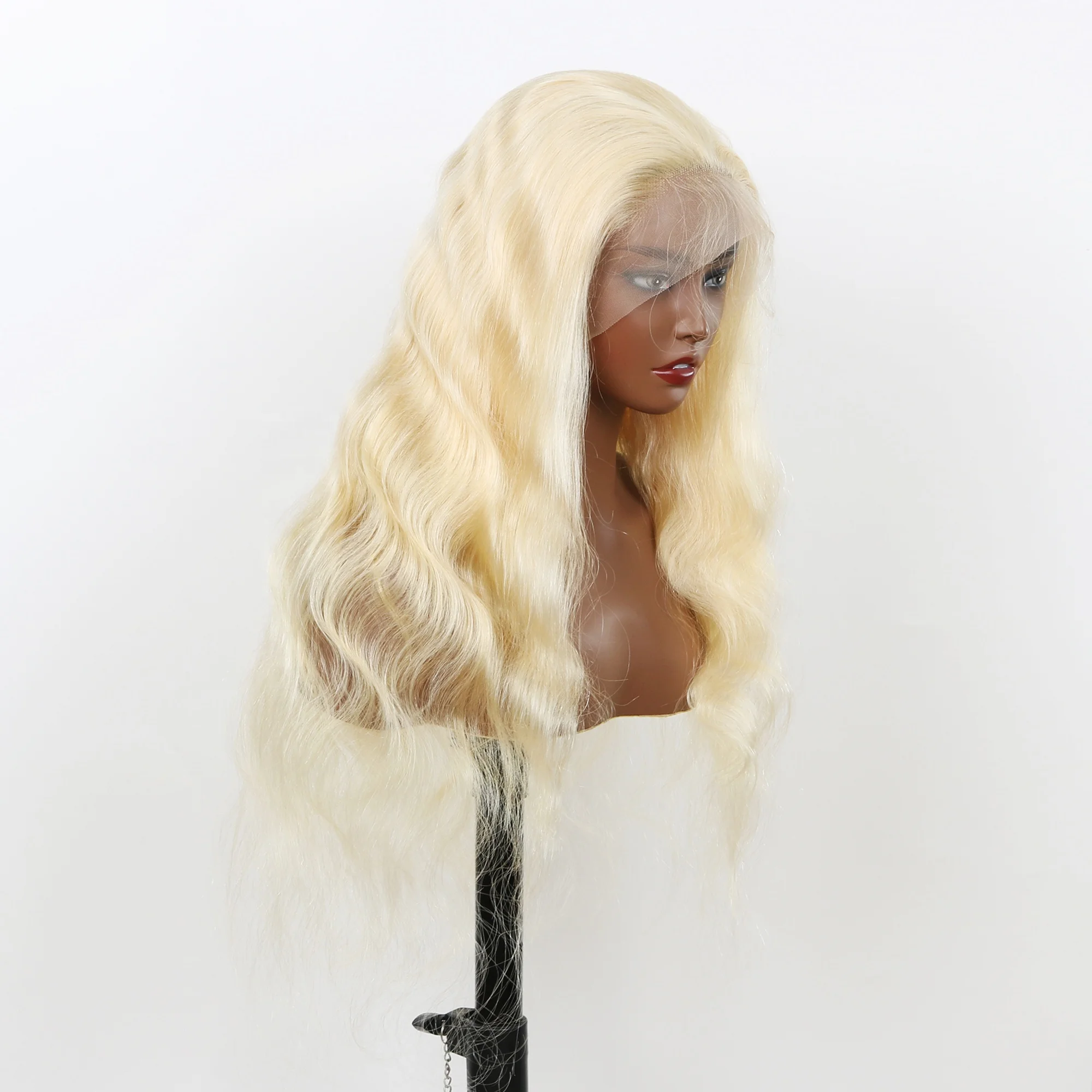 Pretty 613 blonde body wave lace front wig mink Brazilian virgin human hair wigs vendor wholesale transparent hd frontal wigs