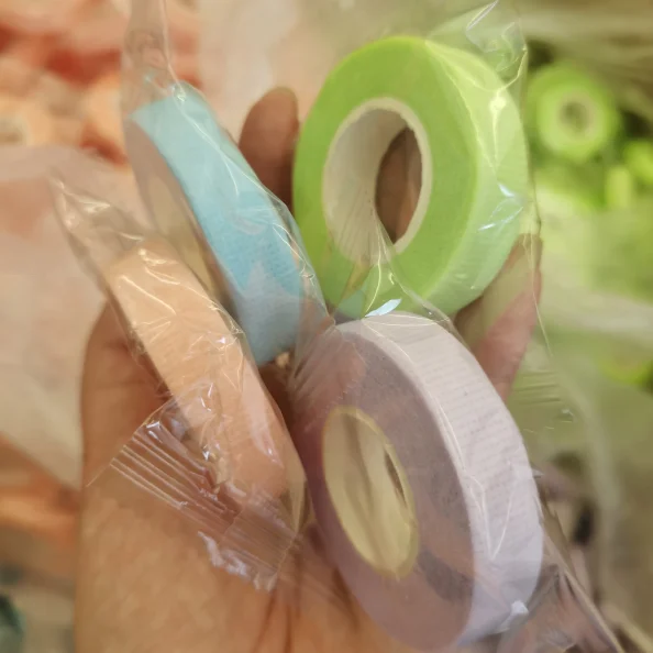 new pink purple cotton non-woven fabric micropore eyelash tape for eyelash extension adhesive tape