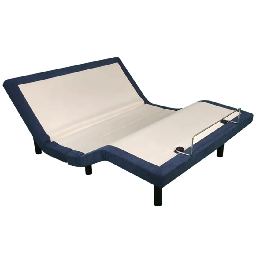 Modern adjustable bed frame with LED double smart massage table& bed for bedroom king size bed base with upholstered