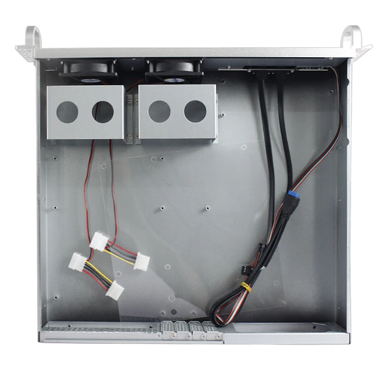 19 Inch Industrial PC Case With Two 8025 Fans 400MM Depth 2U Server Computer Case