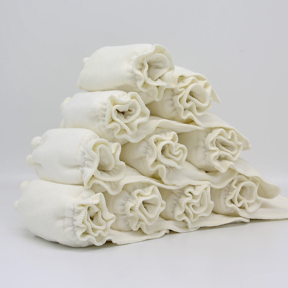 Goodbum washable 5 layers elastic bamboo fiber insert reusable 35 * 13.5cm Strong absorption bamboo Terry cloth diaper insert