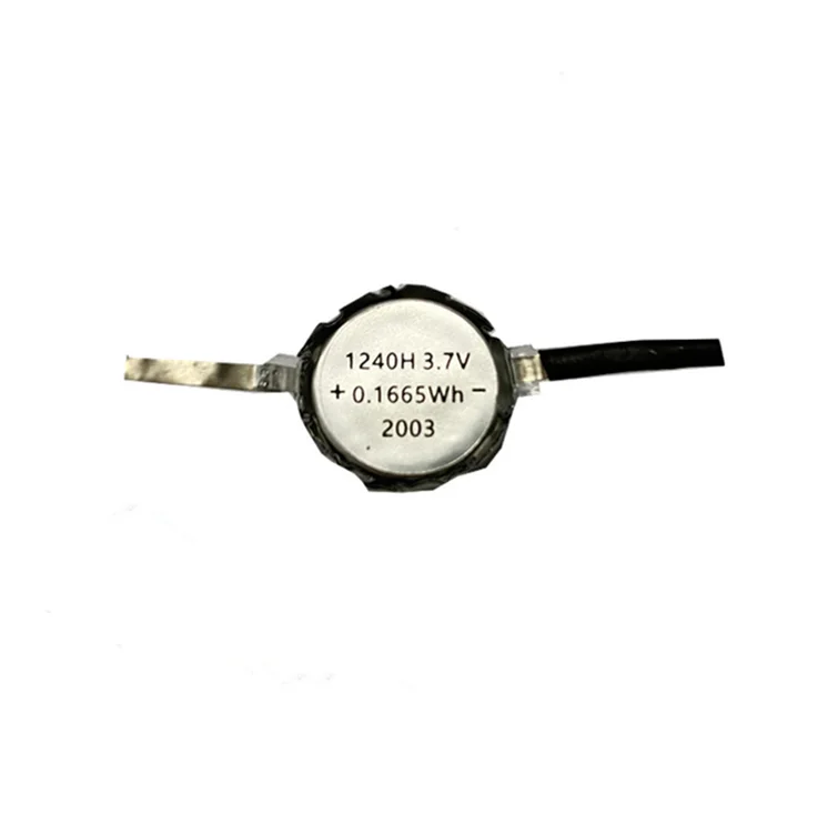 Factory direct sale Best Quality Rechargeable 1240 45mAh Polymer lithium ion button battery