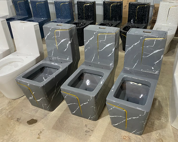 Ovs Inodoro Negro Luxury One Piece Bathroom Ceramic Wc Water Closet Porcelain Gold Black Colored Toilets Bowl