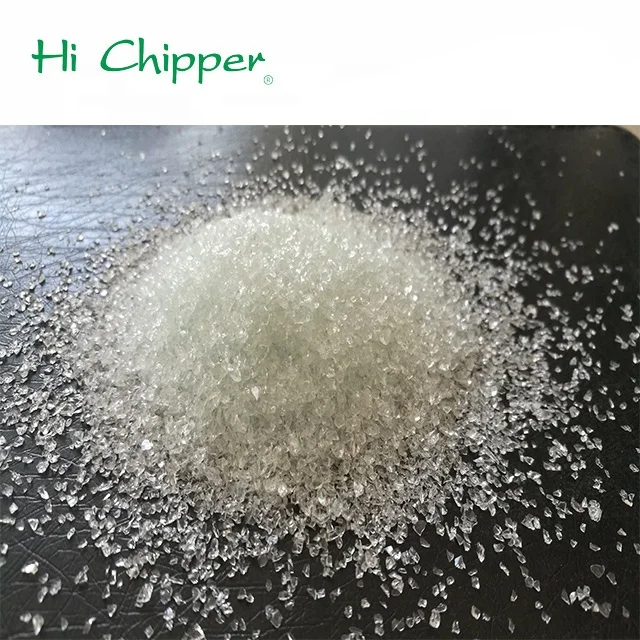 0.1-0.3 mm Glass Chips Crushed Glass Abrasive Media