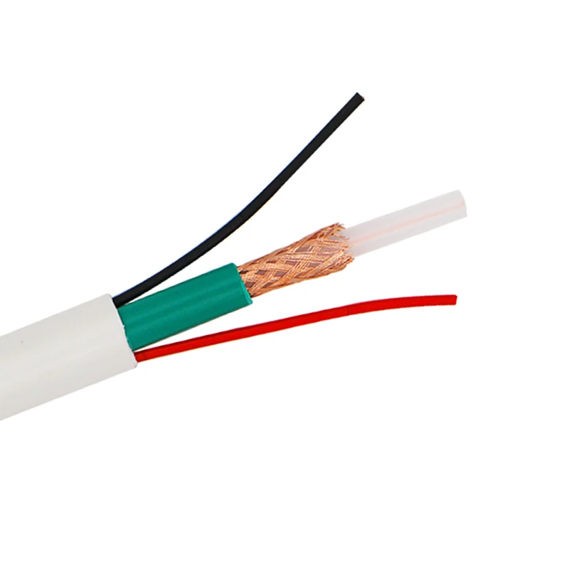 Factory wholesale coaxial cable 75 Ohm braid shield KX6 rg59 cctv cable with power wire