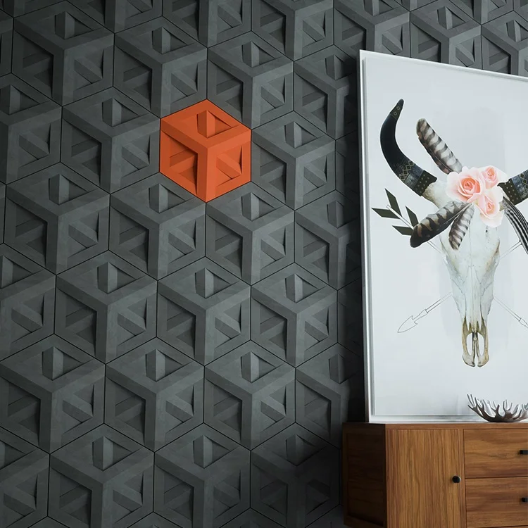 Factory direct sale creative hexagonal combination concrete cement wall tiles
