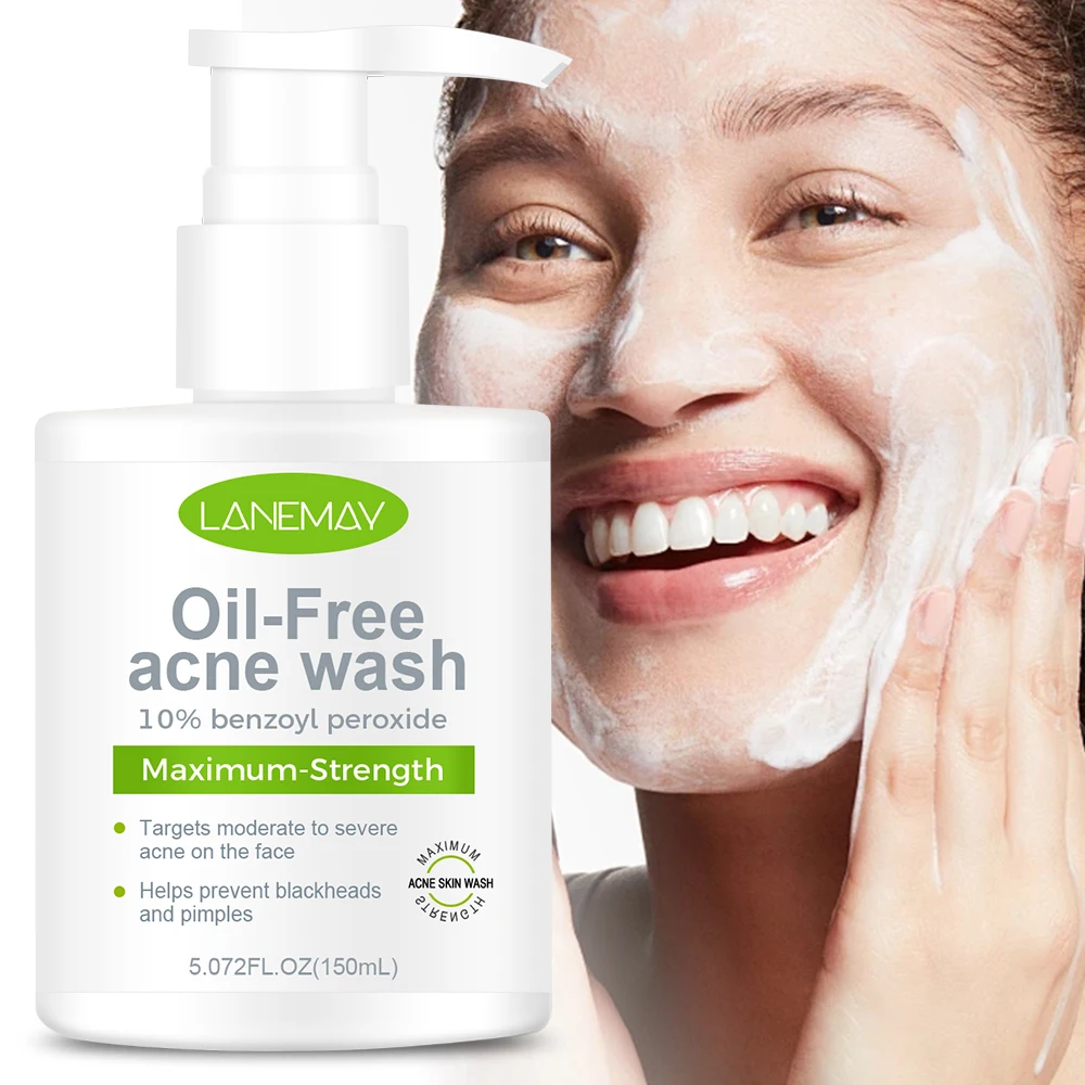 Wholesale Moisturizing Foaming Best Acne Pimple Blackheads Control Facial Limpiador Oil Free Cleanser Face Ance Wash