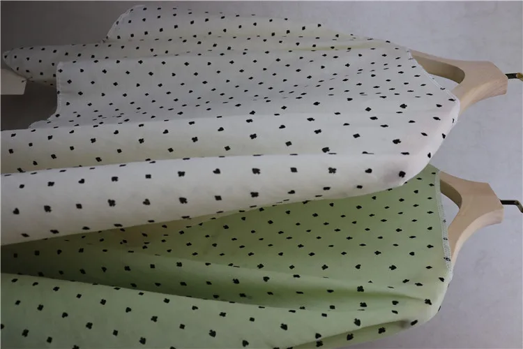 Garment Fabric With Flocking Waterproof Poker Pattern Available From Stock