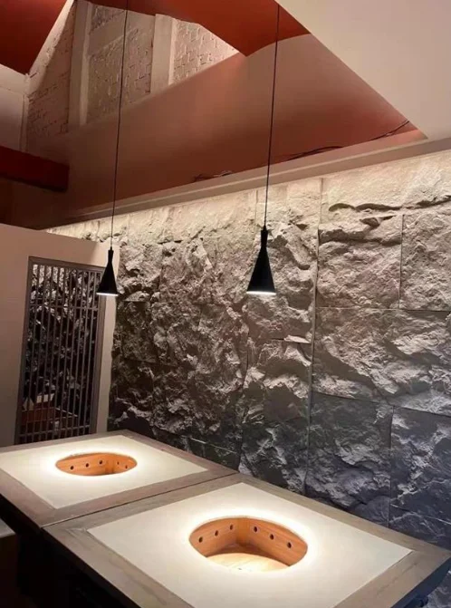 Faux Stone Lightweight Stone Polyurethane Foam PU Stone Skin Fire Retardant Wall Panel Background Wall Board Cladding