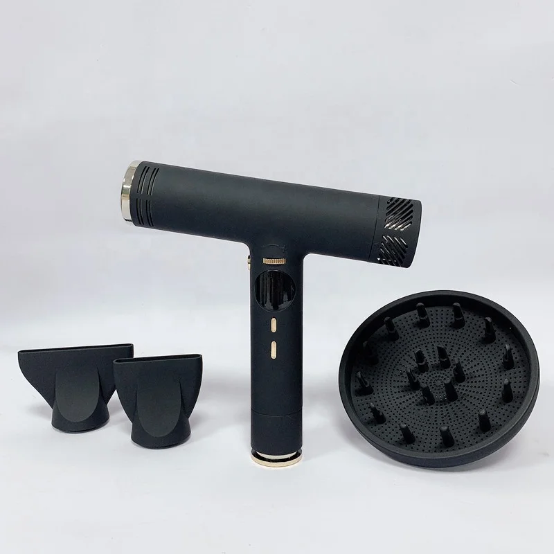 OEM Portable T-Shape Smart Hair Dryer Private Label High Speed Professional Ionic Brushless Motor Hair Dryer