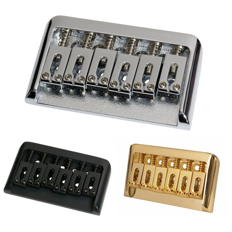 Metal Hardtail Fixed Electric Guitar Tailpiece Saddle Bridge for 6 String Strat ST TL Guitar Parts