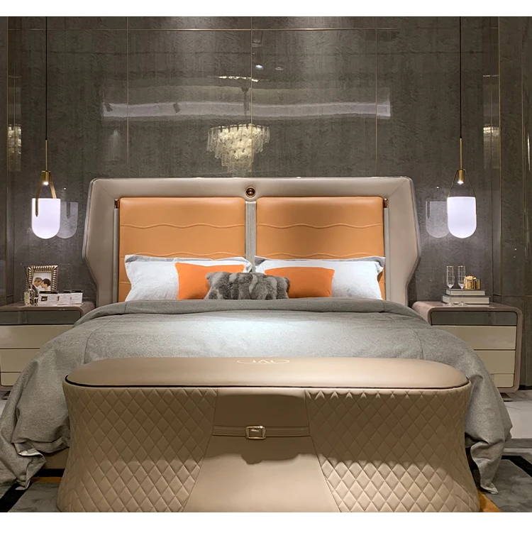 Superior Quality Modern Furniture Bedside Stool Leather Bed End Stool Bedroom