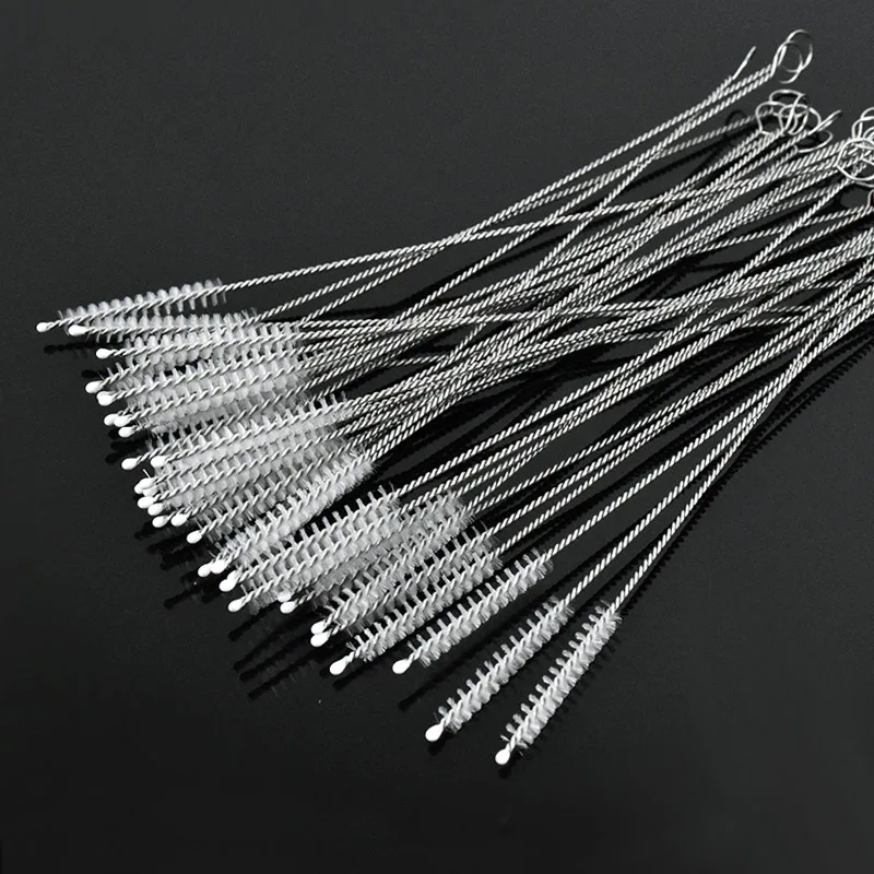 Hot sale Stainless Steel Cleaning Brushes Nylon Straw Cleaners For Drinking Pipe