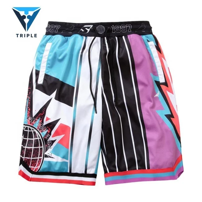 The latest printed sports basketball shorts wholesale basketball uniforms quick dry custom basketball shorts