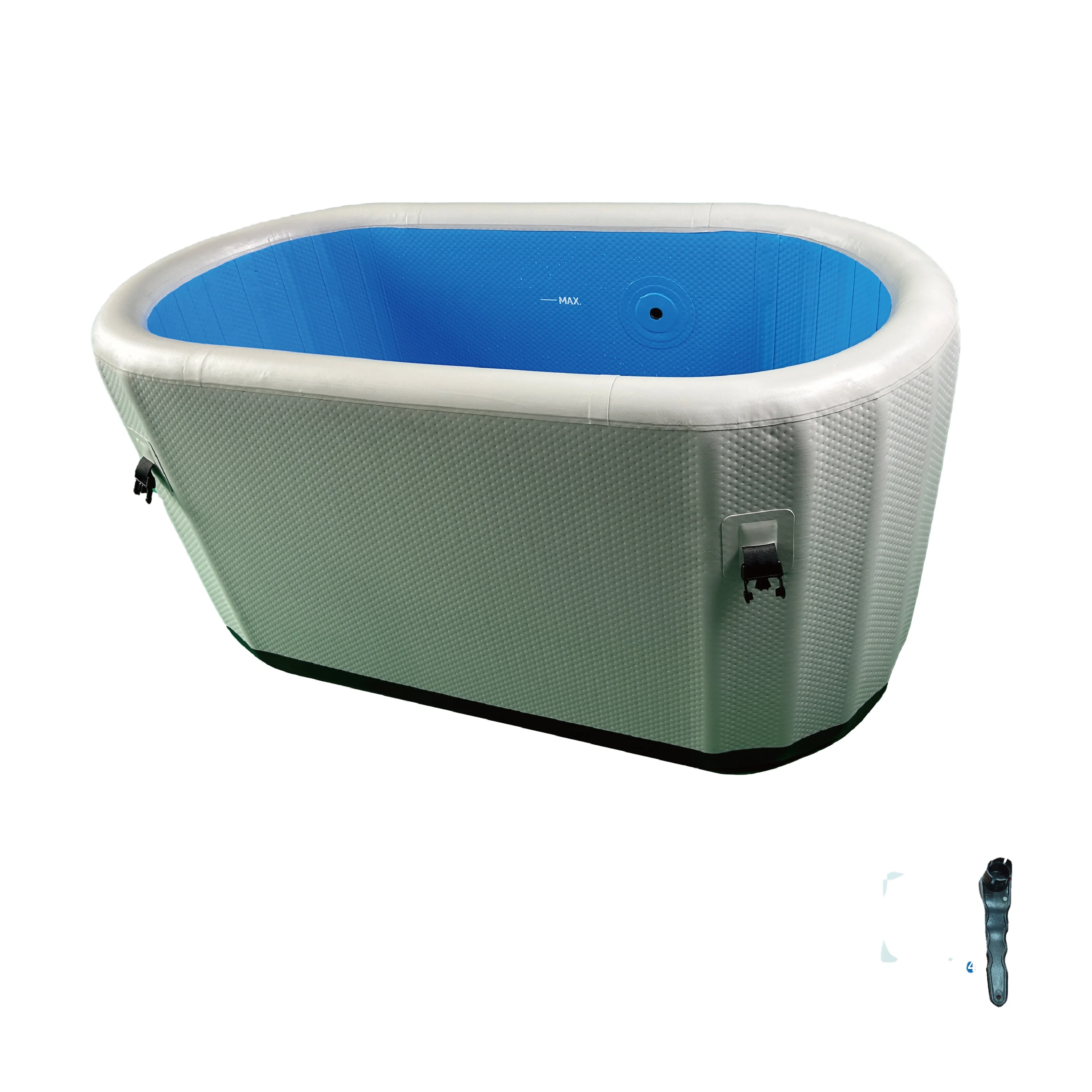 Customer brand OEM  Drop stitch foldable inflatable ice bath tub ice barrel bath for sport recovery inflatable cold plunge