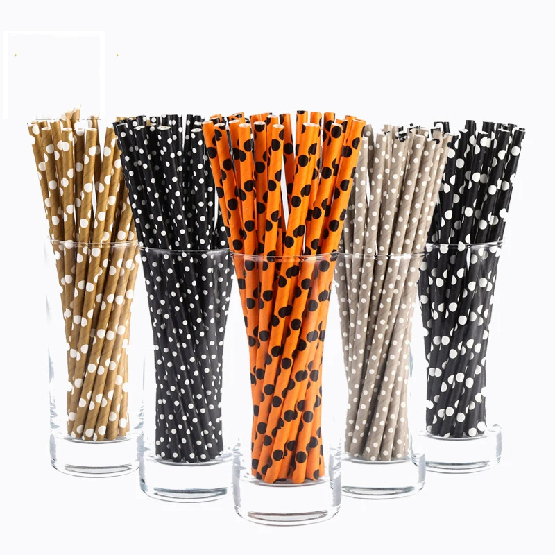 Wholesale Disposable Colored Paper,  Straws Thickened Kraft Paper Straws Customized/