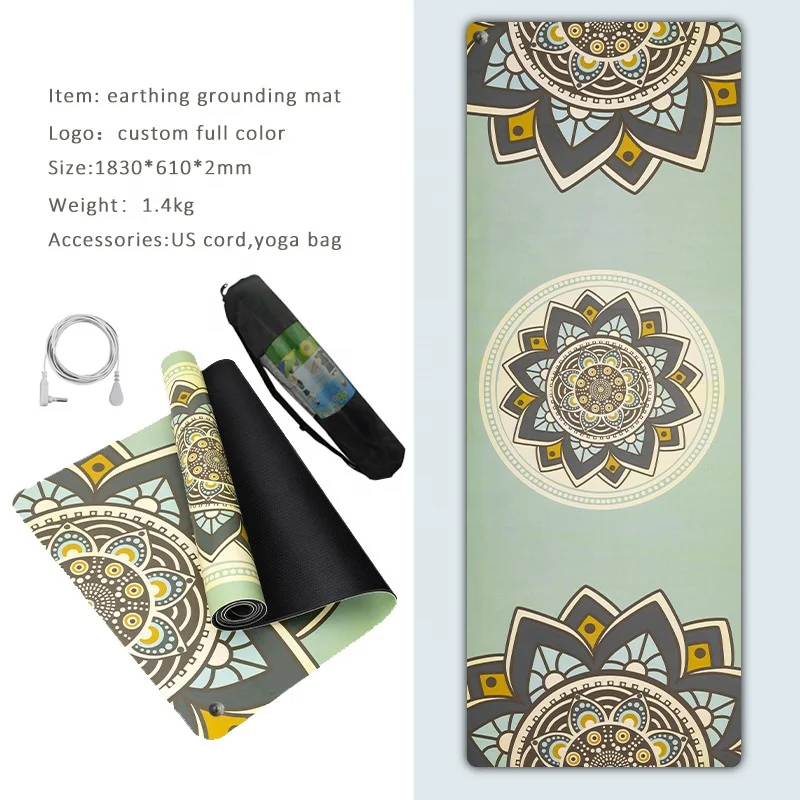 Customized full color printing ESD mat earthing grounding yoga mat