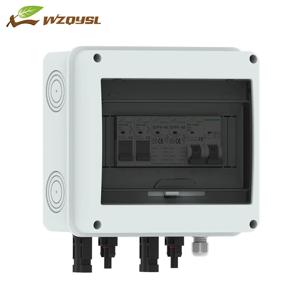WZQYSL Solar combination Solar Junction box combination SPD MCB FUSE HOLDER 20KA/40KA 30A 500V/600V 1P/2P