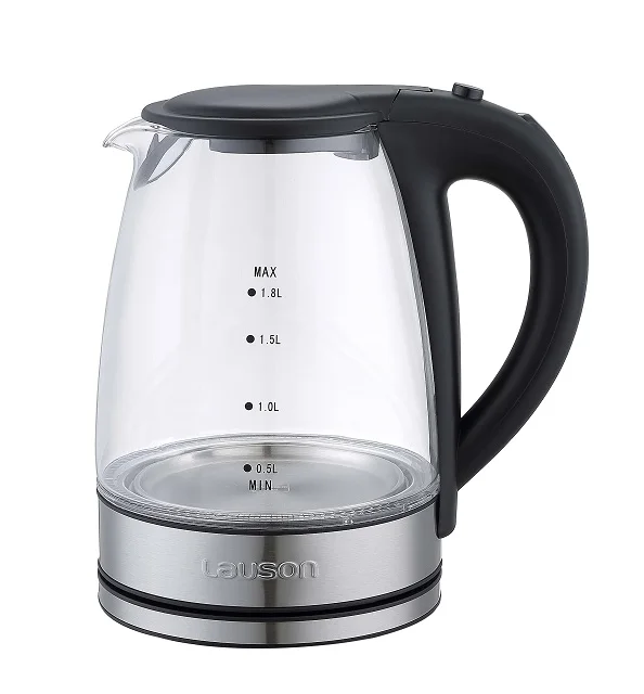 Home Appliance 220V 1.8 L Hot Water Boiler LED Light Electric Glass Tea Kettles