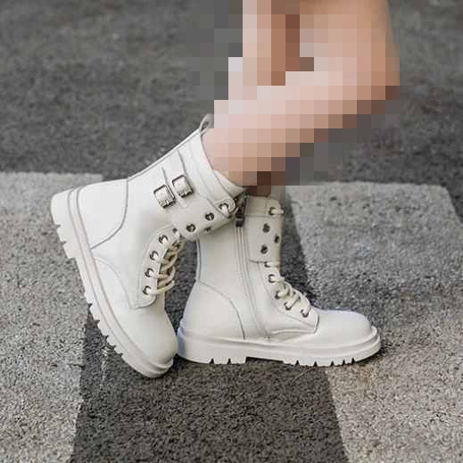 Black Boots For Girls Spring And Autumn Children Fashion Leather Boots New Style Knee-Length Boots Casual Shoes