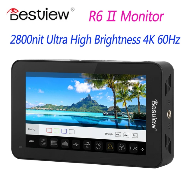 Desview R6 II UHB 5.5' touchscreen monitor 2800nits Ultra High Brightness 1080p support 4K 60HZ with waveform/vectorscope