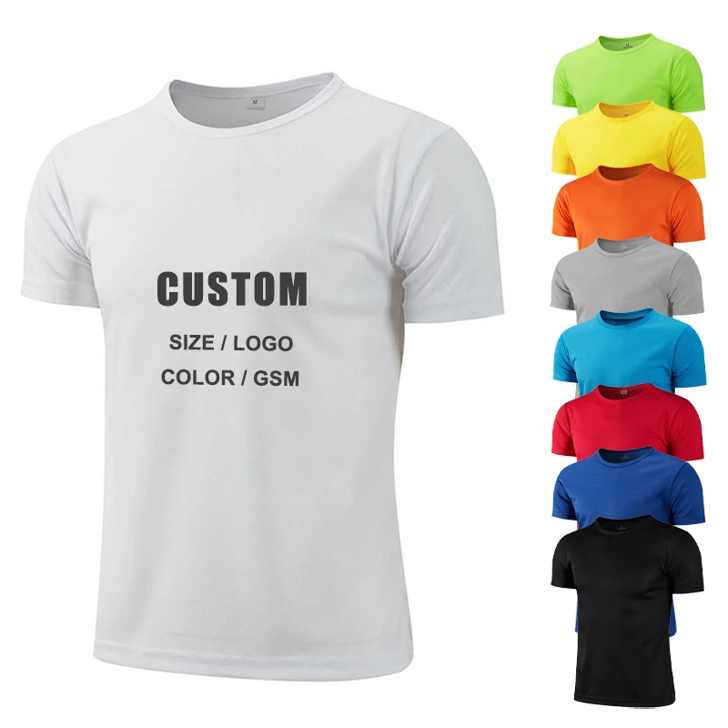 Blank Sublimation Shirts 100 Polyester T Shirt Wholesale Promotional T-shirts Plain White Tshirt Printing Custom T Shirt For Men
