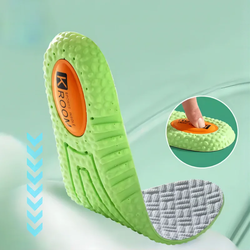 Super soft air cushioning sports insole  massage for both men and women  sweat-absorbing odor-proof wormwood basketball insole