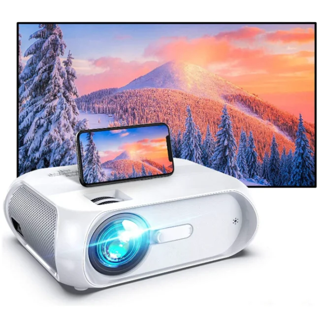 
Amazon Hot-selling Wi-Fi Mini Projector 150 ANSI Lumen Native 720P Portable Projector Full HD 1080P Supported Outdoor Projector 