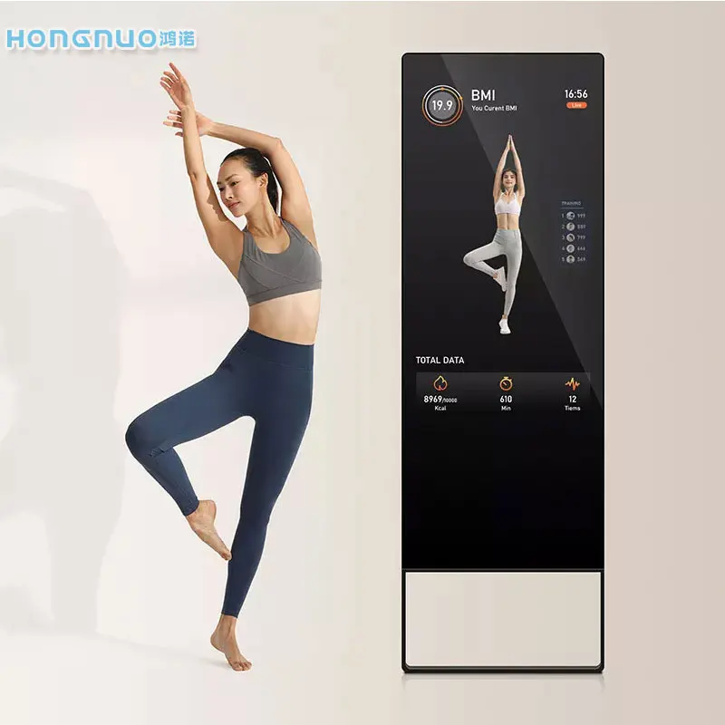 43 inch LCD Screen Yoga Gym Exercise Workout Interactive Fitness Mirror Lcd Display