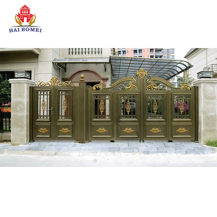 Main entrance cast aluminium craft gate design home outside door house