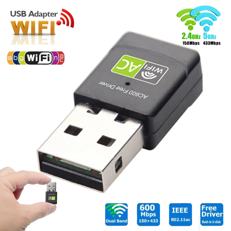  Usb Wi-Fi адаптер 802.11n/g/a/ac 600 Мбит/с 2 4/5
