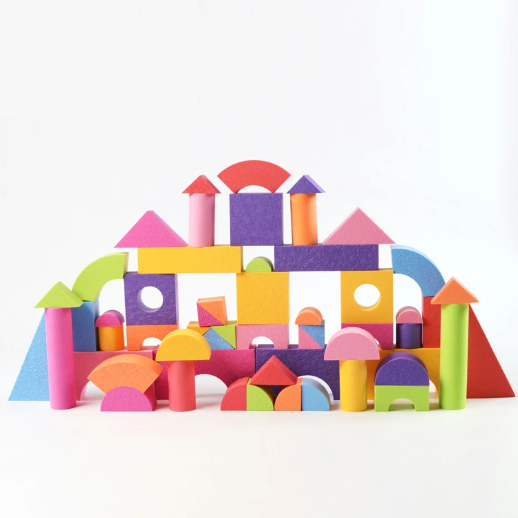 High density 54 pcs 5cm thick soft eva foam block baby kids toys toddlers eva block