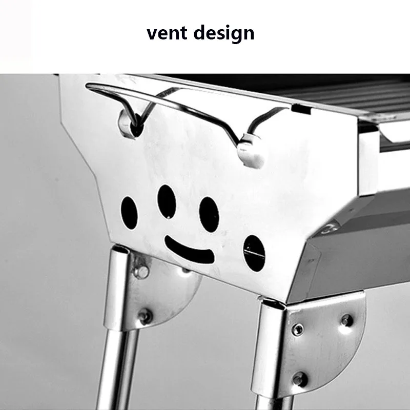 Hot selling new low price thickened stainless steel grill grill outdoor portable folding carbon grill wholesale