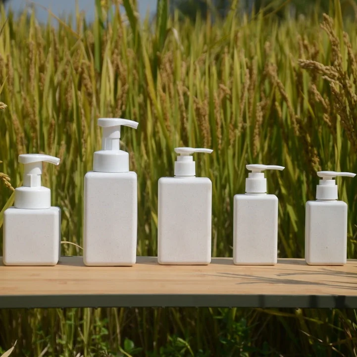 100ml 150ml 280ml 400ml 250ml shower gel empty cosmetic packaging biodegradable plastic wheat straw bottle